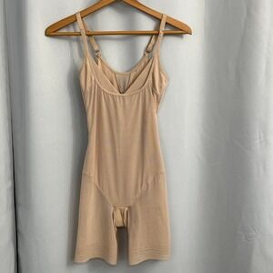Miraclesuit One Piece Body Shaper Open Bust Bodysuit Beige Size LGE Style 2781